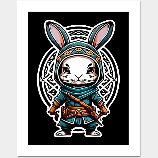 Assasian Rabbit Warrior Wall Art by Sugarori